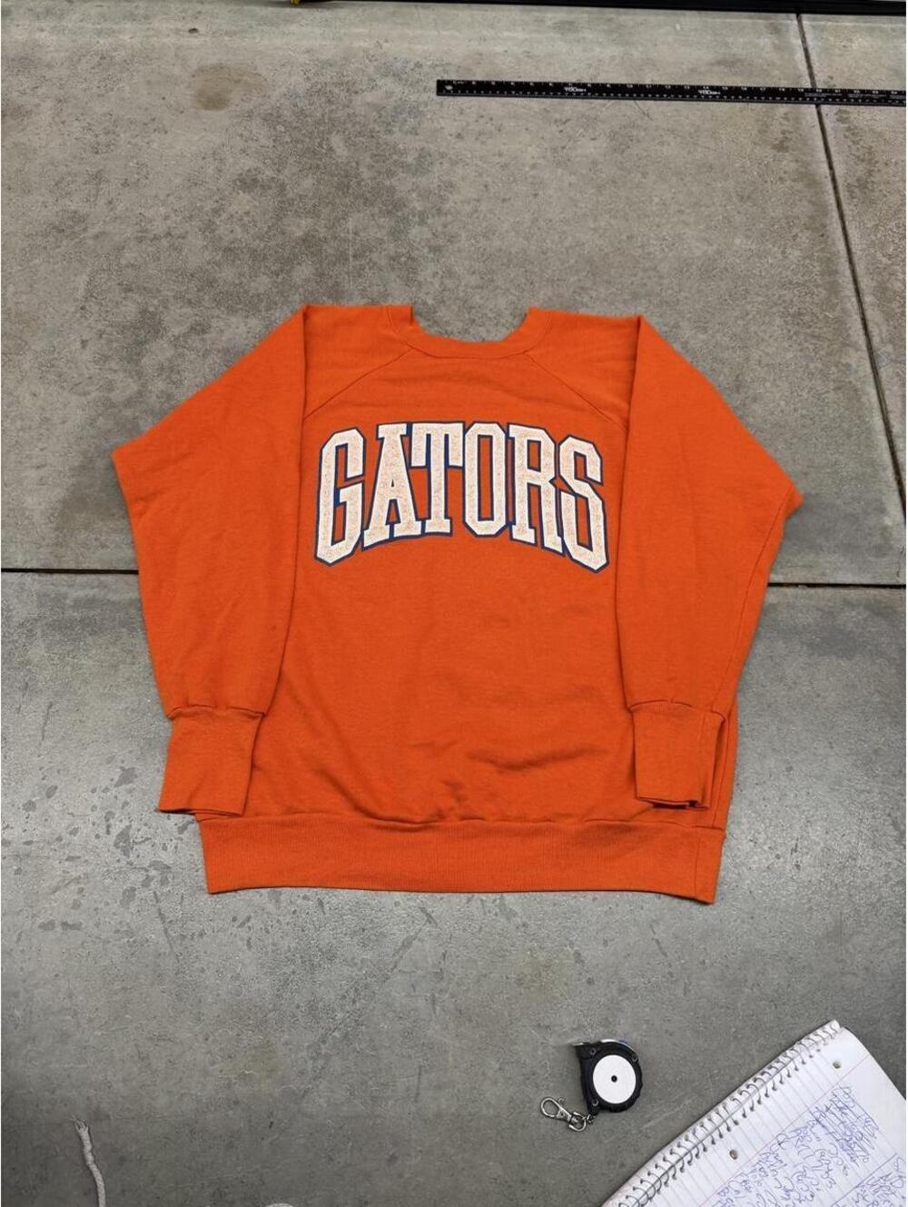 vintage university of florida gators made in usa orange collegiate crewneck